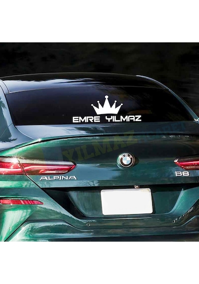 Kişiye Isme Özel Kral Taç Oto Sticker Araç Araba Etiket Çıkartma