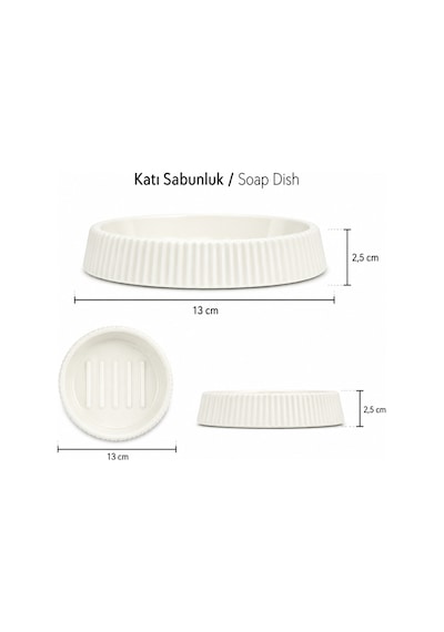 5 Li Banyo Seti Çizgili Tasarım 6,25 L Çöp Kovası + Wc Fırçası + Sıvı Sabunluk + Diş Fırçalık + Katı Sabunluk Modern Banyo Aksesuar Seti Beyaz 5 Li Banyo Seti Çizgili Tasarım 6,25 L Çöp Kovası + Wc Fırçası + Sıvı Sabunluk + Diş Fırçalık + Katı Sabunluk Modern Banyo Aksesuar Seti Beyaz
