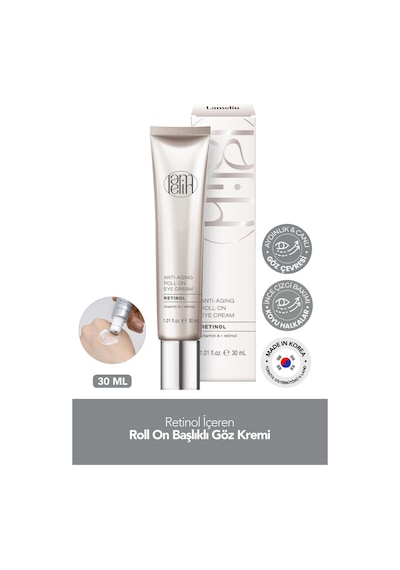 Lamelin Milia ve Leke Karşıtı 3'lü Masaj Başlıklı Retinol Göz Kremi Lamelin Roll On Retinol Eye Cream