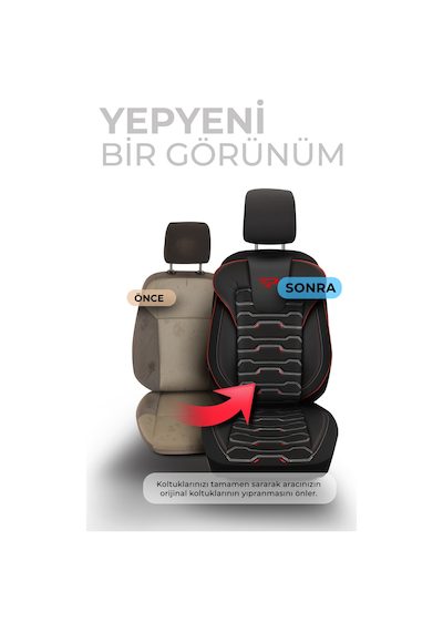 Panda Sport Serisi Jakar Kumaş Oto Koltuk Kılıfı - Tam Set
