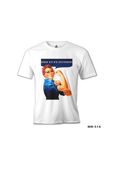 Bırak Evi Beyaz Erkek Tshirt
