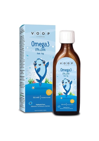 Voop Portakal Aromalı Omega 3 Balık Yağı Şurup 150 ML
