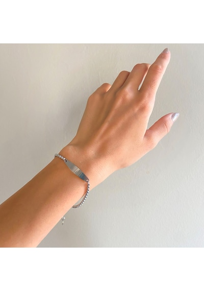 Bz 316l Çelik İsim Yazılabilen Zincir Bileklik Blk-992 Rose Gold