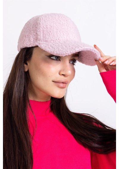 Ladycolor Şapka Peluş Ponponlu Pudra Kumaş Pudra