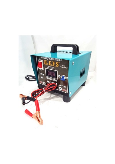 Akü Şarj Cihazı Redresör 12 Volt 30 Amper Dijital Göstergeli 250 Ampere Kadar Şarj