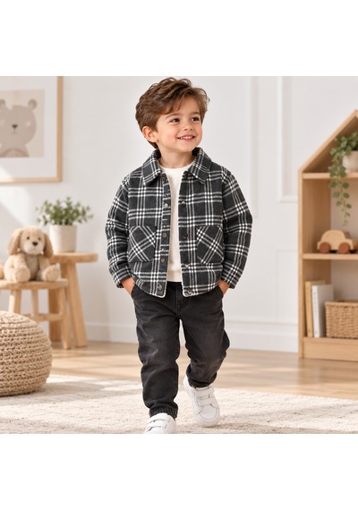 Tucankids Erkek Çocuk Ekose Oduncu Gömlek Ceket İçi Kürklü Kalın Kışlık Ceket Siyah - Beyaz Tucankids Erkek Çocuk Ekose Oduncu Gömlek Ceket İçi Kürklü Kalın Kışlık Ceket Siyah - Beyaz