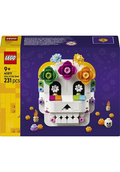 LEGO® Ölüler Günü 40811 – 9 Yaş ve Üzeri Çocuklar için Dekoratif Kafatası ve Sunak Modeli Oyuncak Yapım Seti, Hediye Fikri (471P)