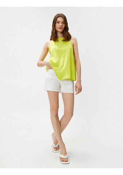 Koton Basic Atlet Kolsuz Halter Yaka Sarı 3sak30023pw 3SAK30023PW152