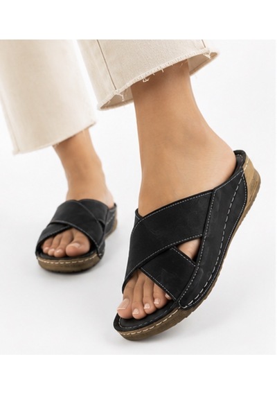 N Napa Shoe Np.312.siyah Deri Terlik