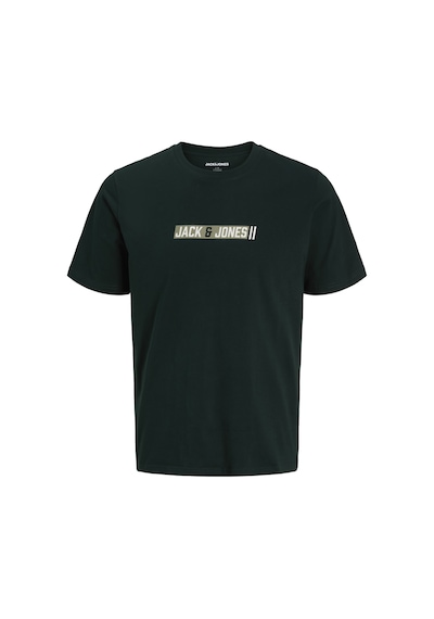 Jack & Jones Erkek Gögüs Baskili Bisiklet Yaka Tisört - Munk - 12298430 Çok Renkli