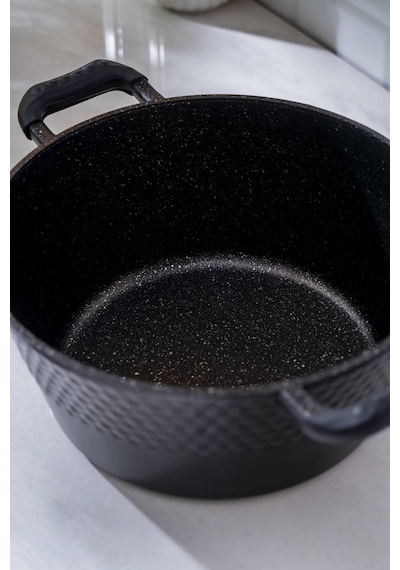 Acar Diamente Derin Tencere - 28 Cm Siyah