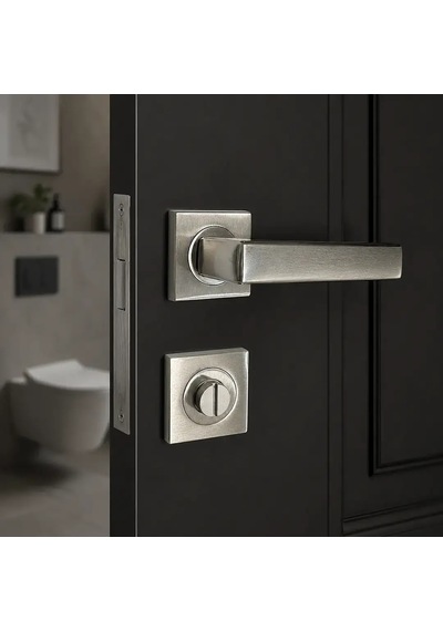 Sese Jale Modeli Rozetli Wc Kapı Kolu Inox Renk 200-213r-02-53