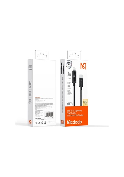 Mcdodo Ca-7990 36w Typec Apple iPhone Uyumlu Data Şarj Kablosu 1.2m - Siyah