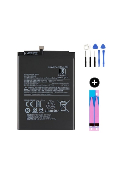 Xiaomi Redmi Note 9 Pro Bn53 Uyumlu A Kalite Batarya Pil + Montaj Seti