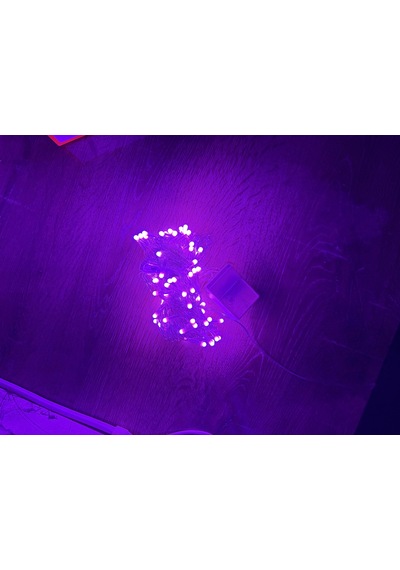 10m 100 Led Damla Uçlu Pembe Işık Şeffaf Kablo Mz-17-9