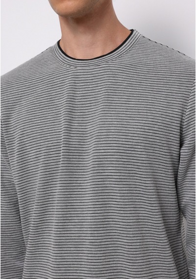 Colin's Colins Regular Fit Yuvarlak Yaka Düz Erkek Gri Uzun Kol Tişört Cl1077177 Q1.v2 Gra Gri