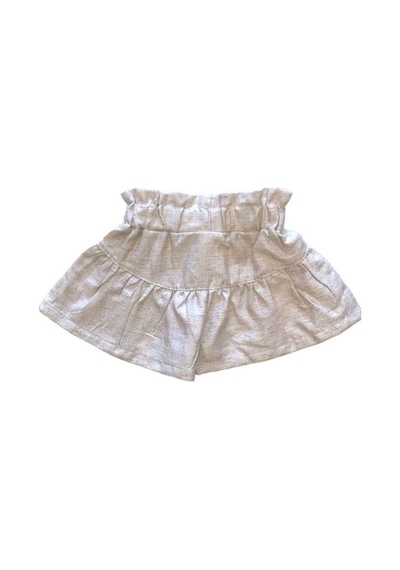 Çikoby Kız Bebek Çocuk Üst Pütükare Askılı Şortlu Takım-13869 Bej