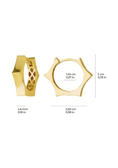 14 Ayar İtalyan Yıldız Altın Küpe 4,20 Gr-5957