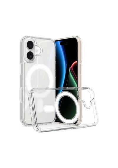 Teknomoda Apple Uyumlu iPhone 17 Kılıf Magsafe Wireless Kablosuz Şarj Manyetik Şeffaf Silikon Kapak Şeffaf
