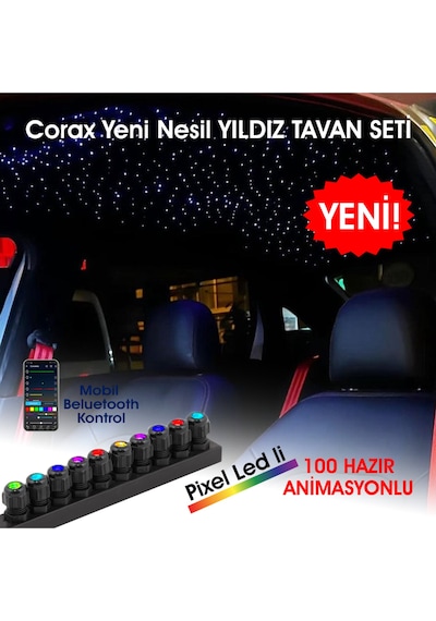 Star Light - Rolls Royce - Fiber Optik Yıldız Tavan Işık Kaynağı - 10 Çıkışlı Modül Çok Renkli