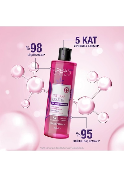 Ayrex Intense Keratin Yoğun Hasar Onarıcı Saç Bakım Şampuanı, 350 Mililitre, Vegan