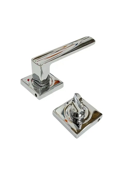 Sese Duru Modeli Rozetli Wc Kapı Kolu Krom Renk 200-203r-02-18