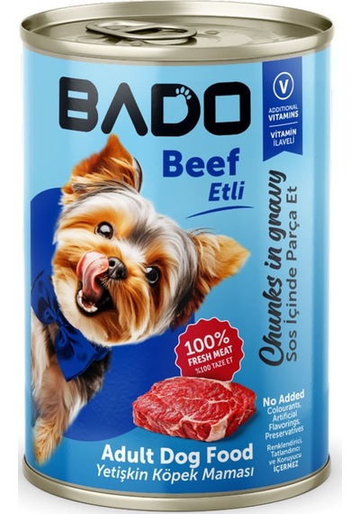 Bado Yaş Köpek Maması Etli Biftekli 400gr