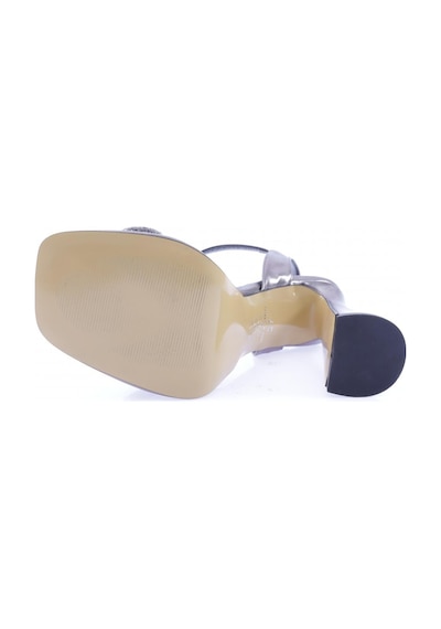 Dgn 3588-23y Kadin Kristal Taşli Bantli Kalin Topuklu Sandalet 3588-2271-R13773 Platin