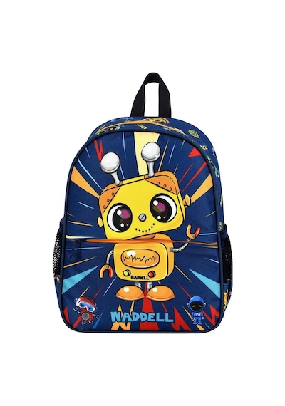 Waddell Lisansli Robot Desenli Lacivert Anaokulu Kres Okul Oncesi Cocuk Sirt Cantasi