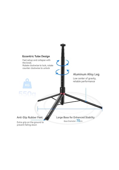 Ulanzi At-01 155cm Portatif Tripod T052