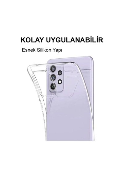 Samsung Galaxy Uyumlu A7 Kapak Renk Cümbüşü Tasarımlı Şeffaf Silikon Kılıf