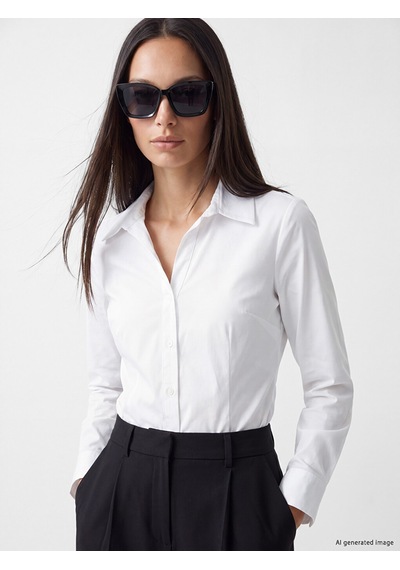 Lcw Everyday Beyaz Regular Fit Kadın Gömlek