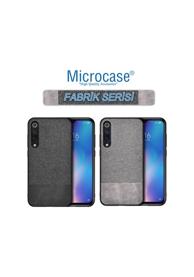 Microcase Xiaomi Mi 9 Lite Fabrik Serisi Kumas & Deri Desen Kilif 377840040