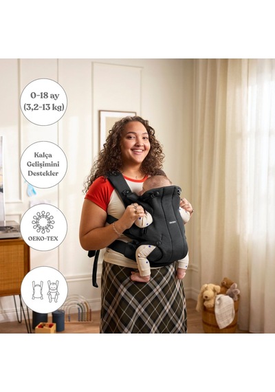 Babybjörn 2 Li Set Begin Ana Kucağı & Kanguru Hold Mesh Dark Grey