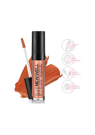 New Well Liquid Illuminator Aydınlatıcı Allık 3 In 1 Candy 6 Ml, T930 Genel