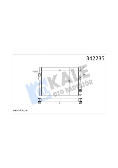 Kale 342235 Motor Su Radyatörü - Bmw X5 2010-2013 40 D Dizel 17117533472 - 7533472 - 17117807624 - 7807624 - 17118654431 - 8654431