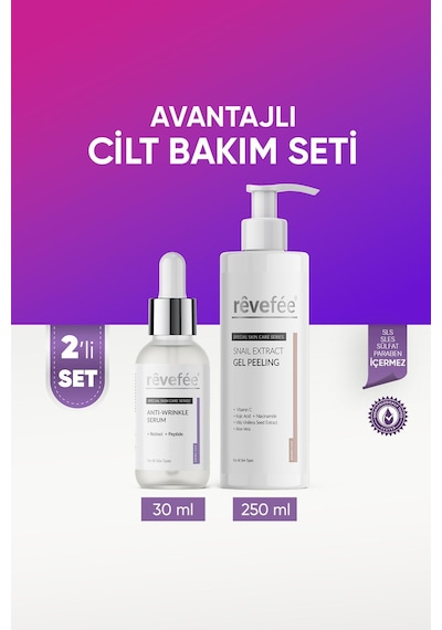 Retinol Peptide Serum & Salyangoz Ekstrat Jel Peeling 2 'li Set