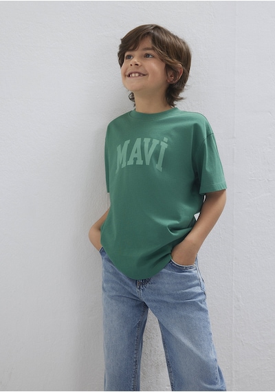 Mavi - Mavi Baskılı Yeşil Tişört 6610484-71697 Yeşil