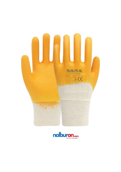 Sara S115 Nitril İş Eldiven İnterlock Astarlı İş Eldiveni