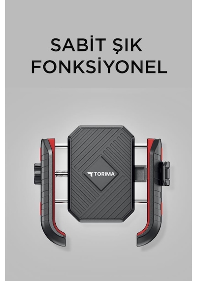 Torima Jx-062 Siyah Plastik Motosiklet Telefon Tutucu Siyah
