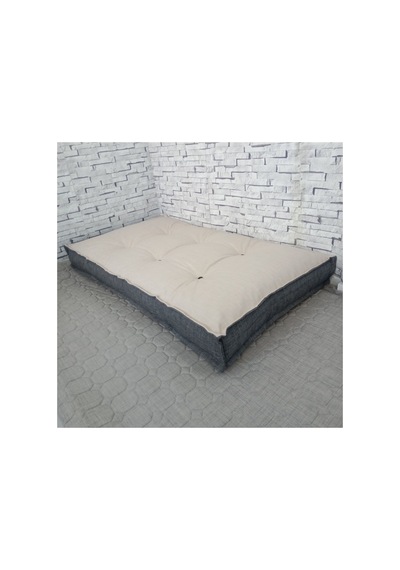 Düğmeli Yer Minderi 60x120 Krem