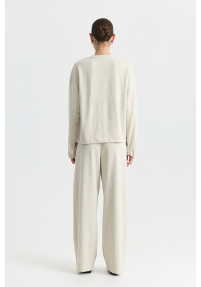 Antioch Bisiklet Yaka Sweatshirt Ve Jogger Pantolon Takım Bej