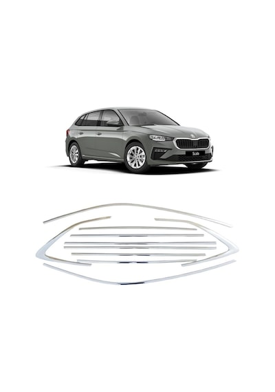 Skoda Scala Krom Cam Çerçevesi Set 2019- 10 Parça