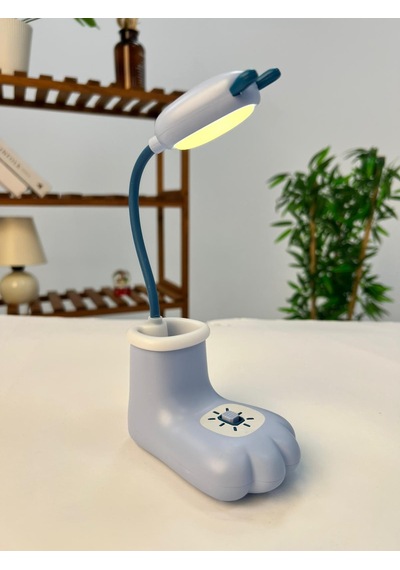 Favora Kedi Patili Masa Üstü Çocuk Lambası - Mavi
