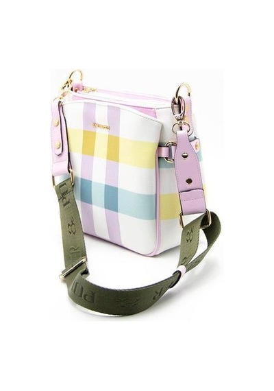 Silver Polo Sp884 Kadın Çapraz Çanta Ekose Lila-pembe