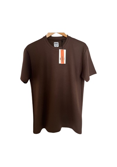 Bigmost Erkek 3'lü Set Premium Modal Kumaş Regular Fit Basic Tişört Kahve - Siyah - Krem