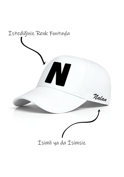Ogc N Harfi Unisex Şapka Beyaz