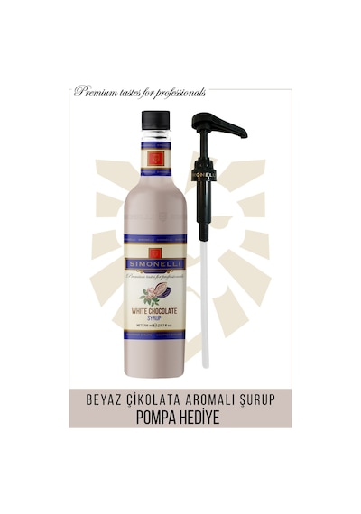 Simonelli Beyaz Çi̇kolata Kahve Şurubu 700 ML + Pompa