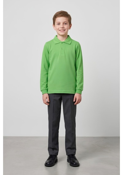 Modanino Erkek Çocuk %100 Pamuk Ve Okul Tarz T-shirt 6-16 Yaş 12798mrt Yeşil