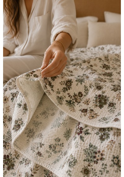 Cotton Collection Tek Kişilik Pike Flower Garden 160x230 Çok Renkli